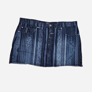 y2k grunge mcbling marithe francois girbaud denim mini skirt